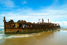 picture of wreck on Fraser Island